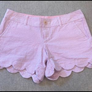 Lilly Pulitzer buttercup seersucker shorts